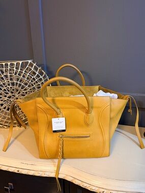 CELINE Phantom Luggage Tote – Mustard | Phoebe Philo Era